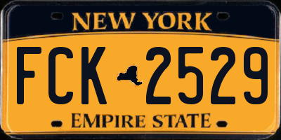 NY license plate FCK2529