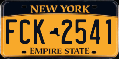 NY license plate FCK2541