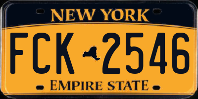 NY license plate FCK2546