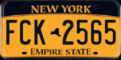 NY license plate FCK2565