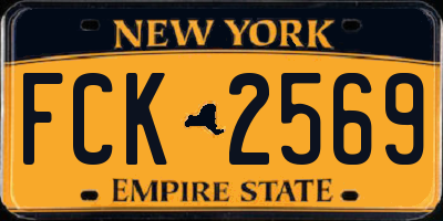 NY license plate FCK2569
