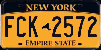 NY license plate FCK2572