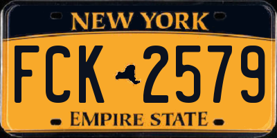 NY license plate FCK2579