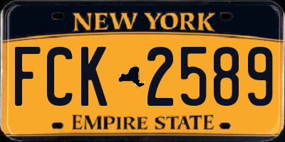 NY license plate FCK2589