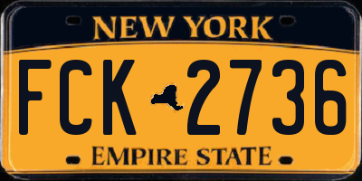 NY license plate FCK2736