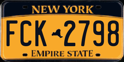 NY license plate FCK2798