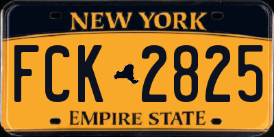 NY license plate FCK2825