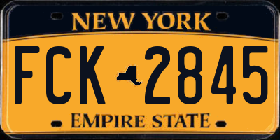 NY license plate FCK2845