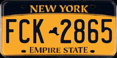 NY license plate FCK2865