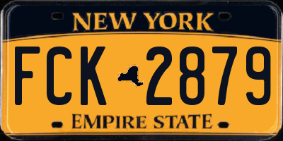 NY license plate FCK2879