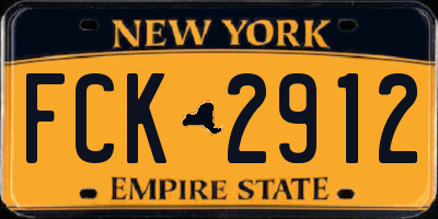NY license plate FCK2912