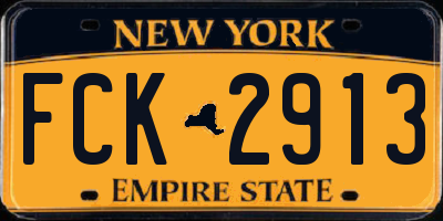 NY license plate FCK2913
