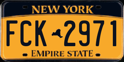 NY license plate FCK2971