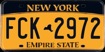 NY license plate FCK2972