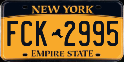 NY license plate FCK2995