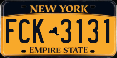 NY license plate FCK3131