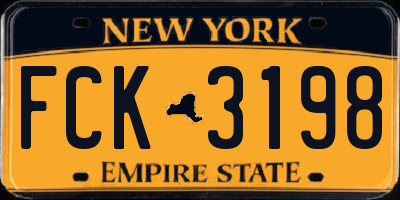 NY license plate FCK3198