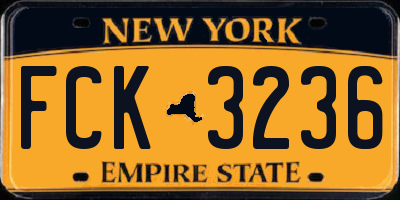 NY license plate FCK3236