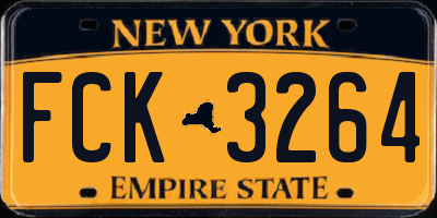 NY license plate FCK3264