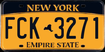 NY license plate FCK3271
