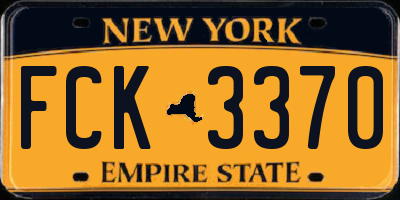 NY license plate FCK3370