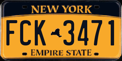 NY license plate FCK3471