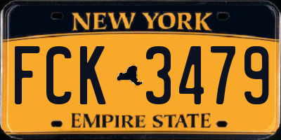 NY license plate FCK3479