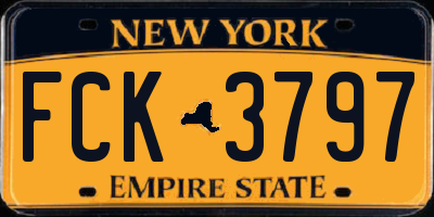 NY license plate FCK3797