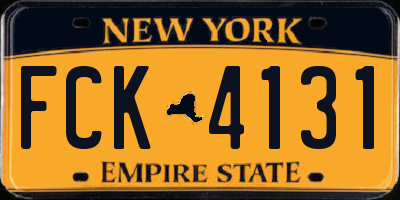 NY license plate FCK4131