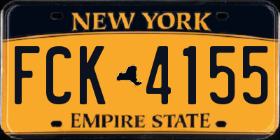 NY license plate FCK4155