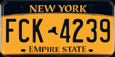 NY license plate FCK4239