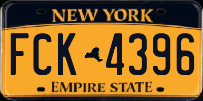 NY license plate FCK4396