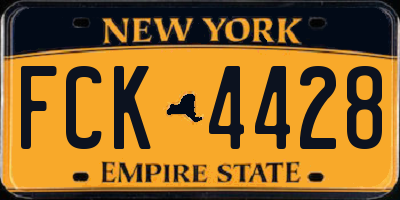 NY license plate FCK4428