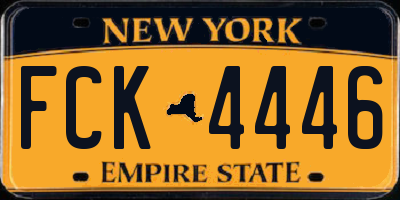 NY license plate FCK4446