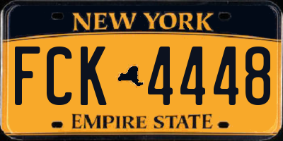 NY license plate FCK4448