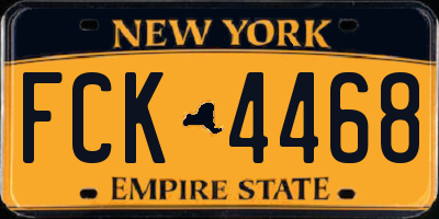 NY license plate FCK4468