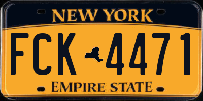 NY license plate FCK4471