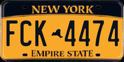 NY license plate FCK4474