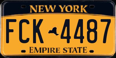 NY license plate FCK4487