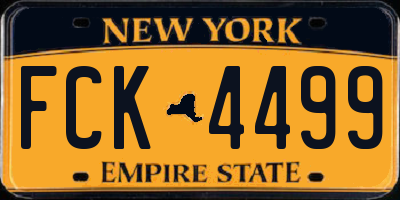 NY license plate FCK4499