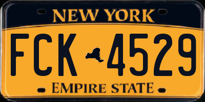 NY license plate FCK4529