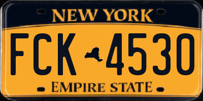 NY license plate FCK4530