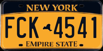 NY license plate FCK4541