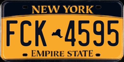 NY license plate FCK4595