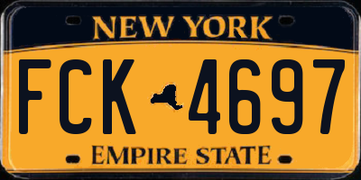 NY license plate FCK4697
