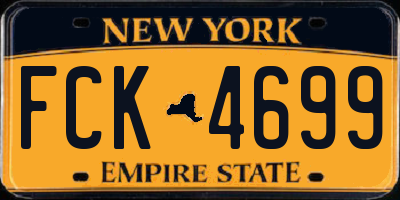 NY license plate FCK4699