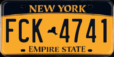 NY license plate FCK4741
