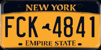 NY license plate FCK4841