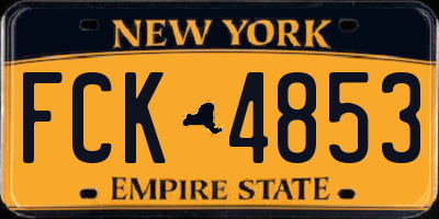 NY license plate FCK4853