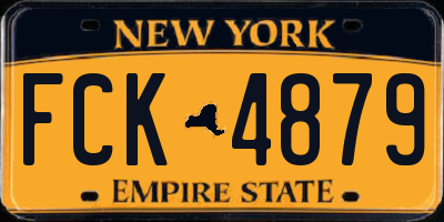 NY license plate FCK4879